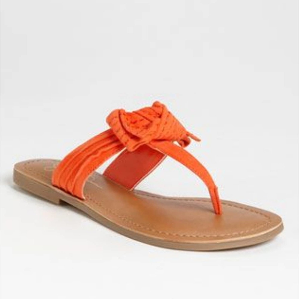 JESSICA SIMPSON Orange Jumba Bow Flip Flops